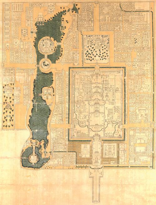 台北故宫博物院藏康熙《皇城宫殿衙署图》